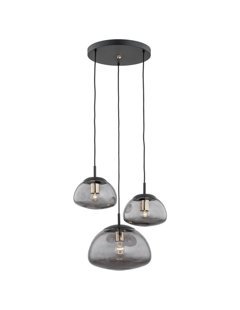 Argon TRINI lampa wisząca 3 pł. na okrągłej podsufitce 3x15W (max) dymny czarny mat 1493 Argon TRINI lampa wisząca 3 pł. na okrągłej podsufitce 3x15W (max) dymny czarny mat 1493