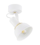 Kinkiety - Argon TWIST kinkiet 1 pł. 1x7W (max) biały struktura elementy mosiądzowane 4899 - product 2