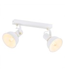 Argon TWIST plafon 2 pł. 2x7W (max) biały struktura elementy mosiądzowane 7036 Argon TWIST plafon 2 pł. 2x7W (max) biały struktura elementy mosiądzowane 7036