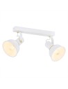 Argon TWIST plafon 2 pł. 2x7W (max) biały struktura elementy mosiądzowane 7036 Argon TWIST plafon 2 pł. 2x7W (max) biały struktura elementy mosiądzowane 7036