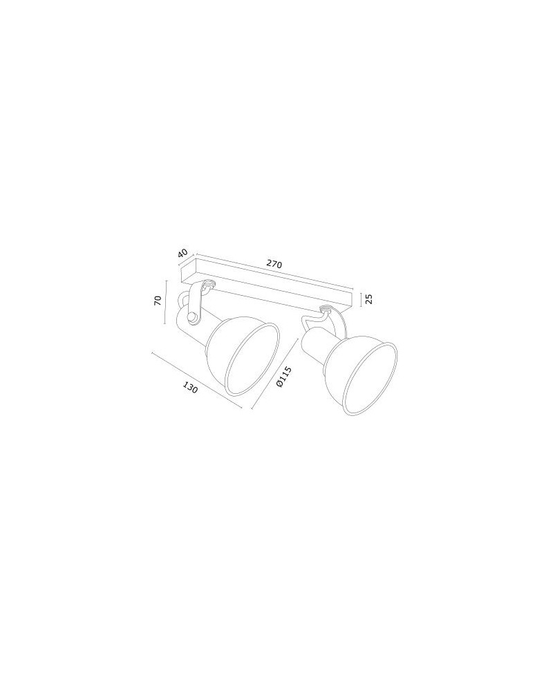 Argon TWIST plafon 2 pł. 2x7W (max) biały struktura elementy mosiądzowane 7036 Argon TWIST plafon 2 pł. 2x7W (max) biały struktura elementy mosiądzowane 7036