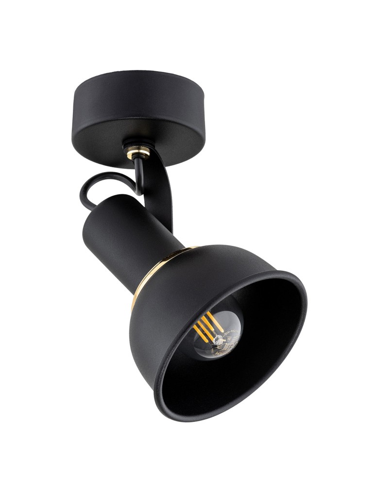 Argon TWIST kinkiet 1 pł. 1x7W (max) czarny struktura elementy mosiądzowane 4900 Argon TWIST kinkiet 1 pł. 1x7W (max) czarny struktura elementy mosiądzowane 4900