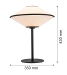 Argon TROY lampa stołowa 1 pł. 1x15W (max) beżowy z czarnym przeszyciem czarny struktura 4284 Argon TROY lampa stołowa 1 pł. 1x15W (max) beżowy z czarnym przeszyciem czarny struktura 4284