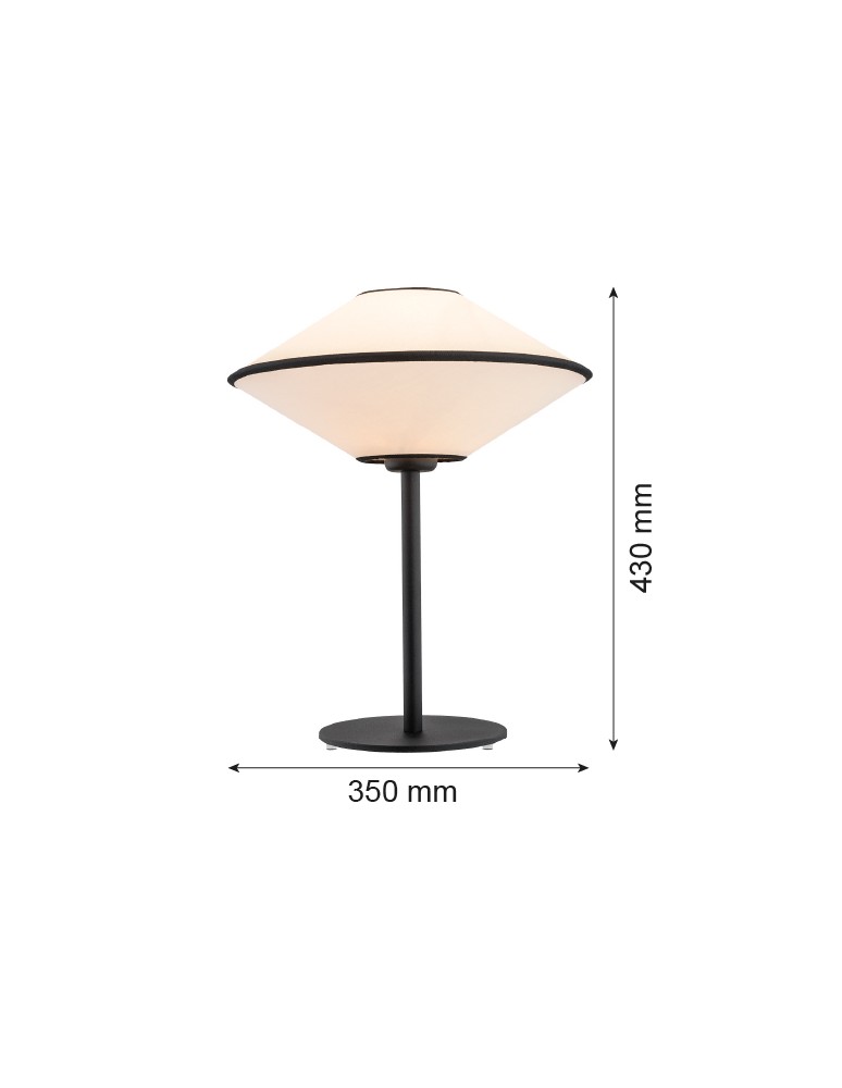 Argon TROY lampa stołowa 1 pł. 1x15W (max) beżowy z czarnym przeszyciem czarny struktura 4284 Argon TROY lampa stołowa 1 pł. 1x15W (max) beżowy z czarnym przeszyciem czarny struktura 4284