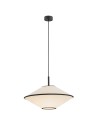 Argon TROY lampa wisząca 1 pł. 1x15W (max) beżowy z czarnym przeszyciem czarny struktura 4282