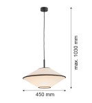 Argon TROY lampa wisząca 1 pł. 1x15W (max) beżowy z czarnym przeszyciem czarny struktura 4282 Argon TROY lampa wisząca 1 pł. 1x15W (max) beżowy z czarnym przeszyciem czarny struktura 4282