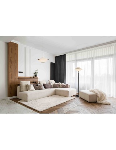 Argon TROY lampa podłogowa 1 pł. 1x15W (max) beżowy z czarnym przeszyciem czarny struktura 4283 - product 2