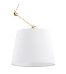 Lampy wiszące z regulowaną wysokością - Argon ZAKYNTOS PLUS lampa wisząca 1 pł. 1x15W (max) biały mosiądz 4895 - product 4