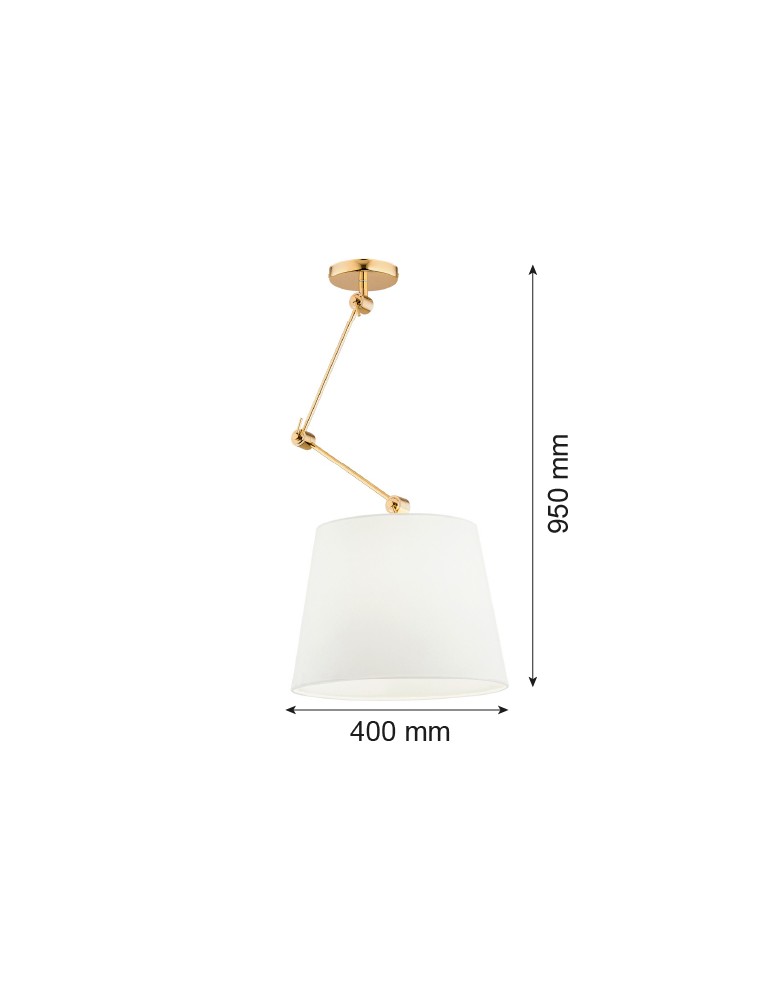 Argon ZAKYNTOS PLUS lampa wisząca 1 pł. 1x15W (max) biały mosiądz 4895