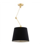 Lampy wiszące z regulowaną wysokością - Argon ZAKYNTOS PLUS lampa wisząca 1 pł. 1x15W (max) czarny mosiądz 4896 - product 1