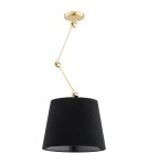 Lampy wiszące z regulowaną wysokością - Argon ZAKYNTOS PLUS lampa wisząca 1 pł. 1x15W (max) czarny mosiądz 4896 - product 2