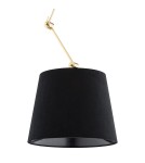 Lampy wiszące z regulowaną wysokością - Argon ZAKYNTOS PLUS lampa wisząca 1 pł. 1x15W (max) czarny mosiądz 4896 - product 3
