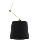 Lampy wiszące z regulowaną wysokością - Argon ZAKYNTOS PLUS lampa wisząca 1 pł. 1x15W (max) czarny mosiądz 4896 - product 4