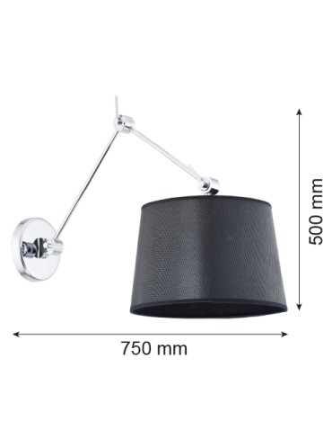 Argon ZAKYNTOS kinkiet 1 pł. 1x15W (max) czarny chrom 3547 - produkt 2
