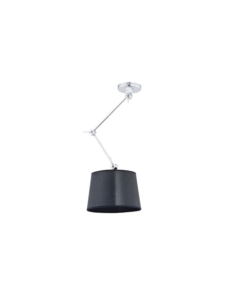 Lampy wiszące z regulowaną wysokością - Argon ZAKYNTOS lampa wisząca 1 pł. 1x15W (max) czarny chrom 3550 - product kolory-swiatla.pl 2