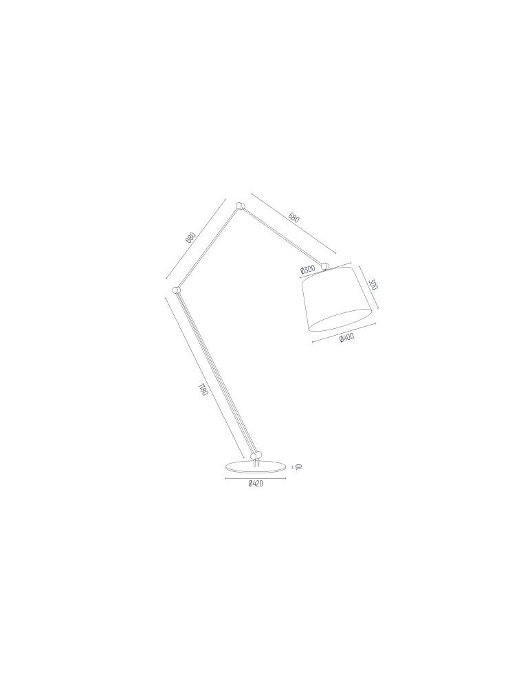 Lampy podłogowe łamane - Argon ZAKYNTOS BIS lampa podłogowa 1 pł. 1x15W (max) czarny chrom 3952 - product kolory-swiatla.pl 3