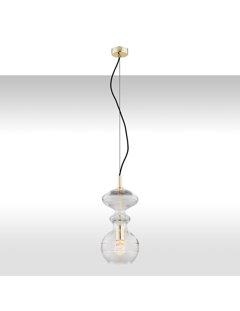 Argon BILBAO lampa wisząca 1 pł. 1x15W (max) transparentny mosiądz 4203