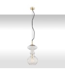 Lampy wiszące pojedyncze - Argon BILBAO lampa wisząca 1 pł. 1x15W (max) transparentny mosiądz 4204 - product 1
