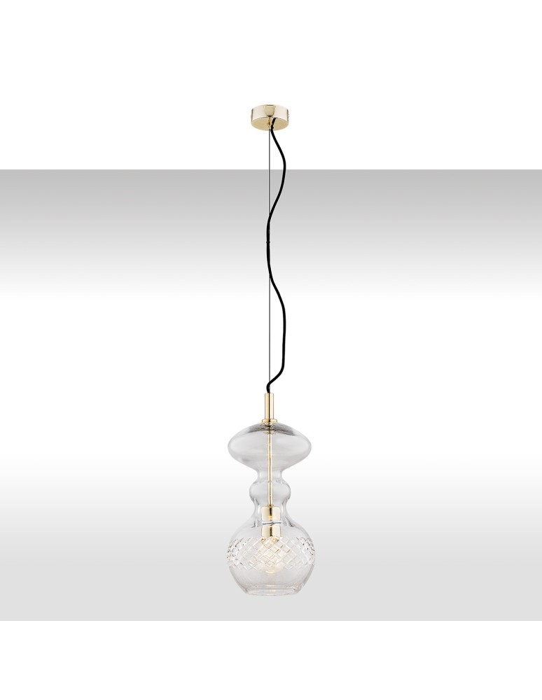 Argon BILBAO lampa wisząca 1 pł. 1x15W (max) transparentny mosiądz 4204