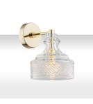 Kinkiety - Argon CRUZ kinkiet 1 pł. 1x7W (max) transparentny mosiądz 4199 - product 1