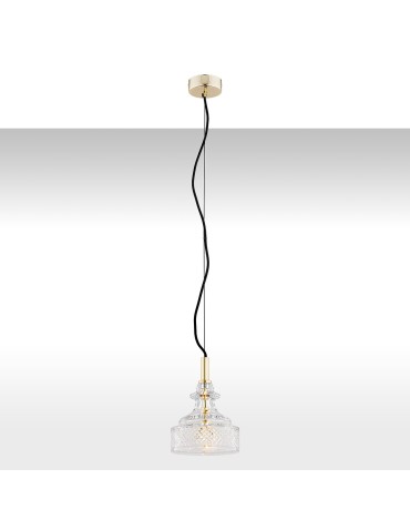Argon CRUZ lampa wisząca 1 pł. 1x7W (max) transparentny mosiądz 4198