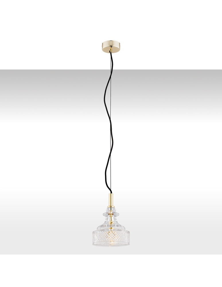 Argon CRUZ lampa wisząca 1 pł. 1x7W (max) transparentny mosiądz 4198