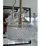 Lampy wiszące pojedyncze - Argon CRUZ lampa wisząca 1 pł. 1x7W (max) transparentny mosiądz 4198 - product 2