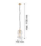 Argon DEPORTIVO lampa wisząca 1 pł. 1x15W (max) transparenty mosiądz 4742 Argon DEPORTIVO lampa wisząca 1 pł. 1x15W (max) transparenty mosiądz 4742