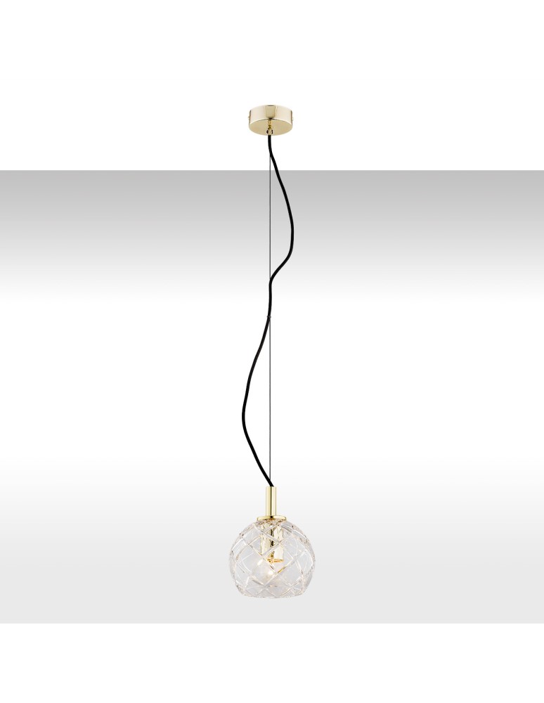 Argon OVIEDO lampa wisząca 1 pł. mniejsza 1x15W (max) transparentny mosiądz 4200 Argon OVIEDO lampa wisząca 1 pł. mniejsza 1x15W (max) transparentny mosiądz 4200