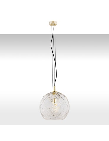 Argon OVIEDO lampa wisząca 1 pł. większa 1x15W (max) transparentny mosiądz 4201