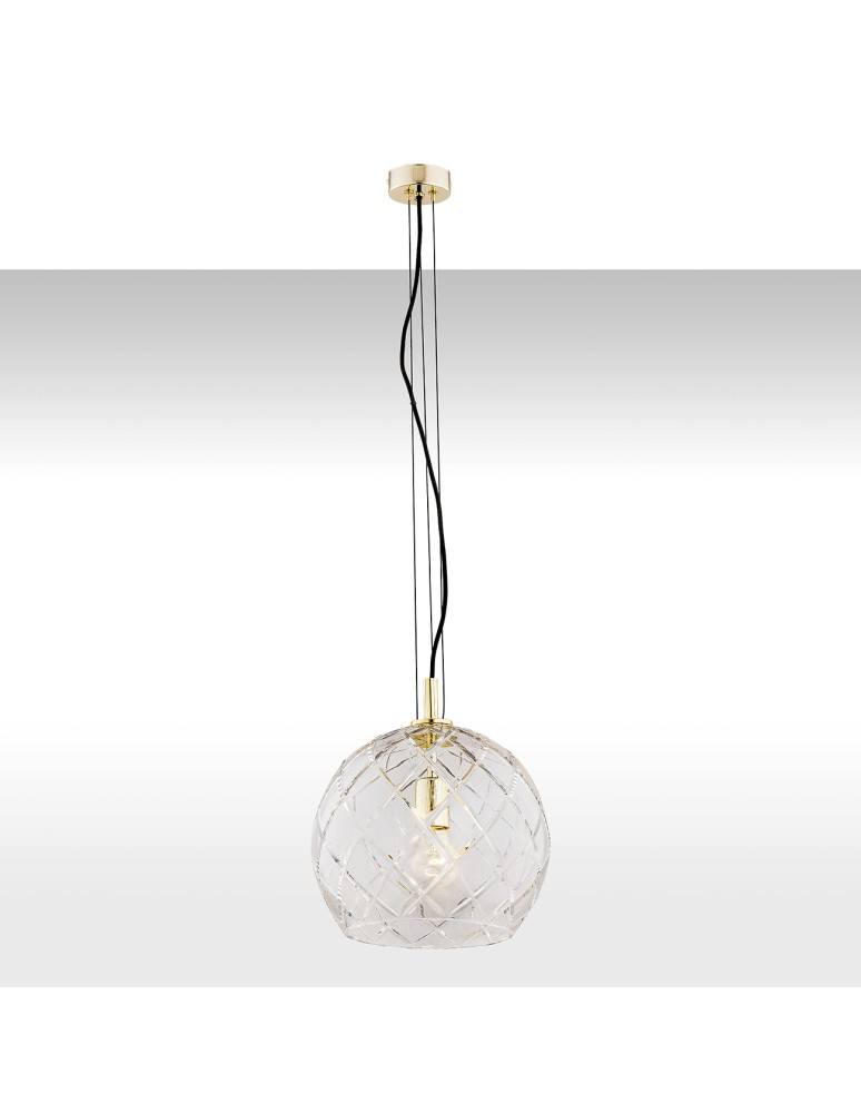 Argon OVIEDO lampa wisząca 1 pł. większa 1x15W (max) transparentny mosiądz 4201