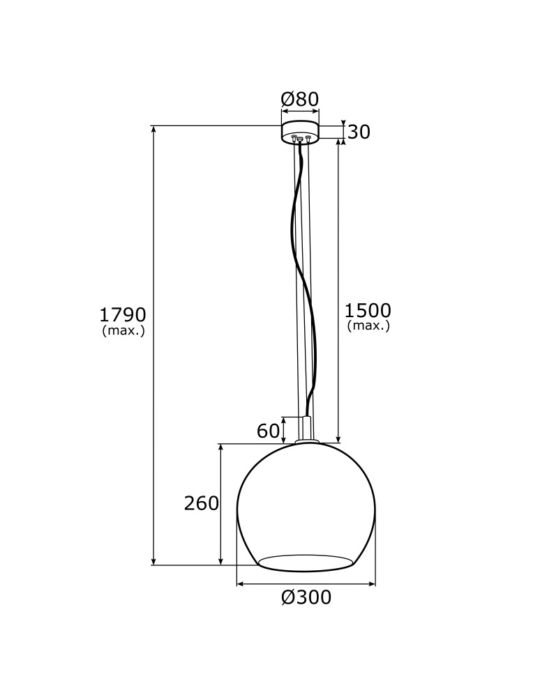 Lampy wiszące pojedyncze - Argon OVIEDO lampa wisząca 1 pł. większa 1x15W (max) transparentny mosiądz 4201 - product kolory-swiatla.pl 4