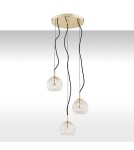 Argon OVIEDO lampa wisząca 3 pł. na okrągłej podsufitce 3x15W (max) transparentny mosiądz 1463 Argon OVIEDO lampa wisząca 3 pł. na okrągłej podsufitce 3x15W (max) transparentny mosiądz 1463