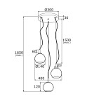 Argon OVIEDO lampa wisząca 3 pł. na okrągłej podsufitce 3x15W (max) transparentny mosiądz 1463 Argon OVIEDO lampa wisząca 3 pł. na okrągłej podsufitce 3x15W (max) transparentny mosiądz 1463