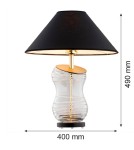 Argon VENETO lampa stołowa 1 pł. 1x15W (max) czarny transparentny 8037 Argon VENETO lampa stołowa 1 pł. 1x15W (max) czarny transparentny 8037