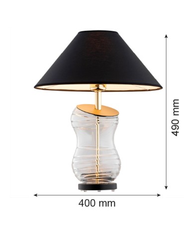 Argon VENETO lampa stołowa 1 pł. 1x15W (max) czarny transparentny 8037 - product 2