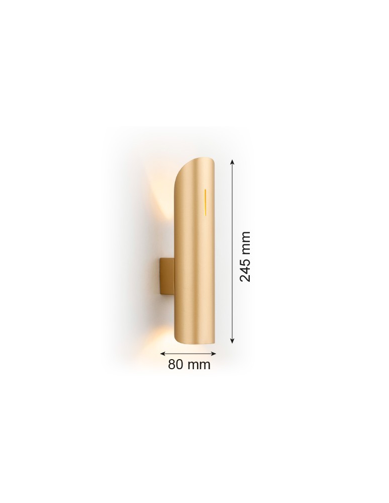 Argon AKRON PLUS kinkiet 2 pł. 2x6W (max) złoty 7177 Argon AKRON PLUS kinkiet 2 pł. 2x6W (max) złoty 7177