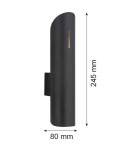 Argon AKRON kinkiet 2 pł. 2x6W (max) czarny struktura 1037 Argon AKRON kinkiet 2 pł. 2x6W (max) czarny struktura 1037