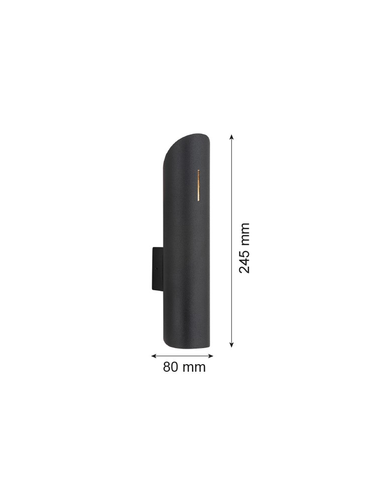 Argon AKRON kinkiet 2 pł. 2x6W (max) czarny struktura 1037 Argon AKRON kinkiet 2 pł. 2x6W (max) czarny struktura 1037