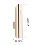 Argon AKRON kinkiet 2 pł. 2x6W (max) mosiądz 1039 Argon AKRON kinkiet 2 pł. 2x6W (max) mosiądz 1039