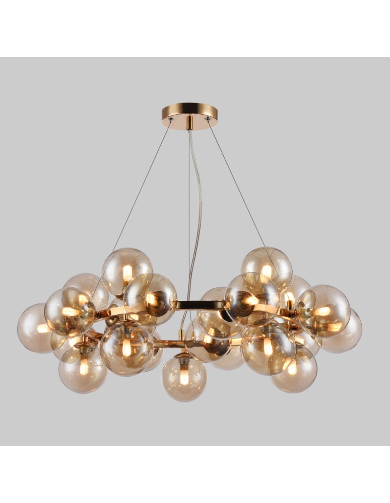 Lampy wiszące glamour - ITALUX Cabella Wisząca Złoty PND-5252-25-GD-CGN - produkt kolory-swiatla.pl 1