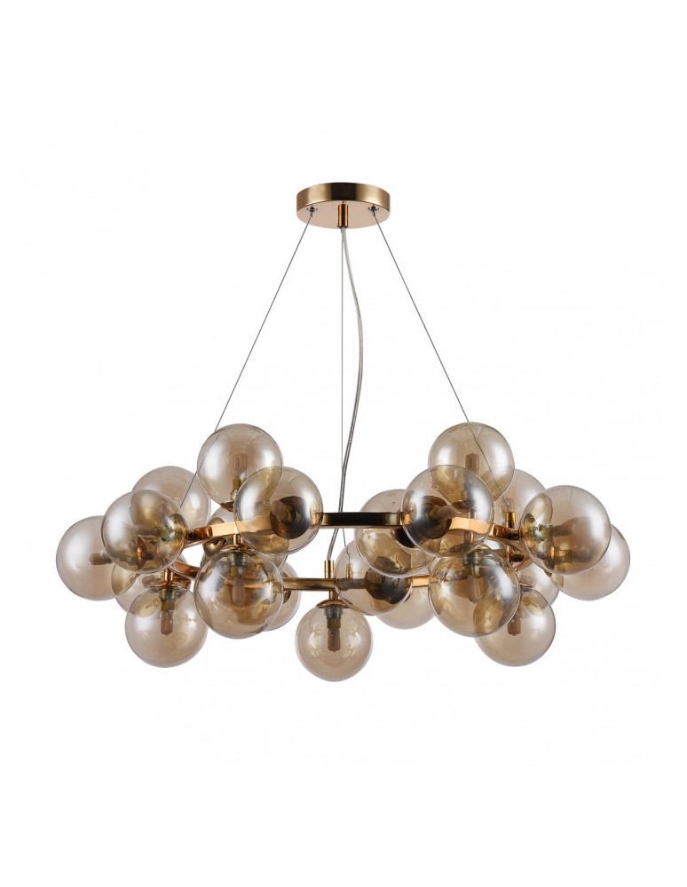 Lampy wiszące glamour - ITALUX Cabella Wisząca Złoty PND-5252-25-GD-CGN - product kolory-swiatla.pl 2