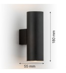 Argon MITOS kinkiet 2 pł. 2x5W (max) czarny struktura 909 Argon MITOS kinkiet 2 pł. 2x5W (max) czarny struktura 909
