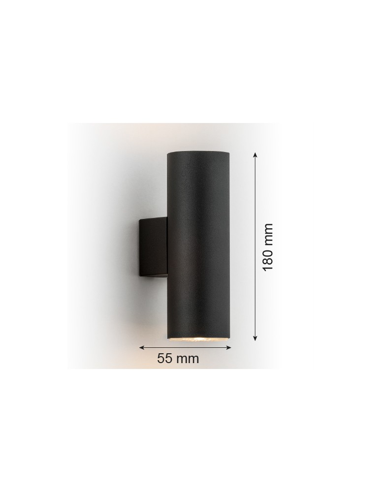 Argon MITOS kinkiet 2 pł. 2x5W (max) czarny struktura 909 Argon MITOS kinkiet 2 pł. 2x5W (max) czarny struktura 909