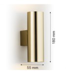 Argon MITOS kinkiet 2 pł. 2x5W (max) mosiądz 913 Argon MITOS kinkiet 2 pł. 2x5W (max) mosiądz 913