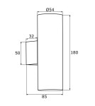 Argon MITOS kinkiet 2 pł. 2x5W (max) mosiądz 913 Argon MITOS kinkiet 2 pł. 2x5W (max) mosiądz 913