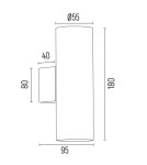 Kinkiety - Argon MITOS PLUS 7231 kinkiet 2 pł., tytan szczotkowany GU10 (nie zawiera źródła światła) / 230V stal szczotkowana lakiero - product 5