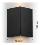 Kinkiety - Argon SKIATOS kinkiet 2 pł. 2x5W (max) czarny struktura 914 - product 2