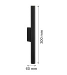 Argon GRECO 7222 kinkiet 2 pł. LED, czarny LED (zintegrowany) / 1438 lm / 3000K stal lakierowana Argon GRECO 7222 kinkiet 2 pł. LED, czarny LED (zintegrowany) / 1438 lm / 3000K stal lakierowana
