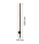 Kinkiety nowoczesne - Argon ASSE listwa LED dłuższa 1x10W czarny struktura 8051 - product 5